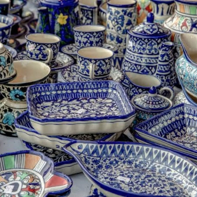 Blue Pottery Utensils