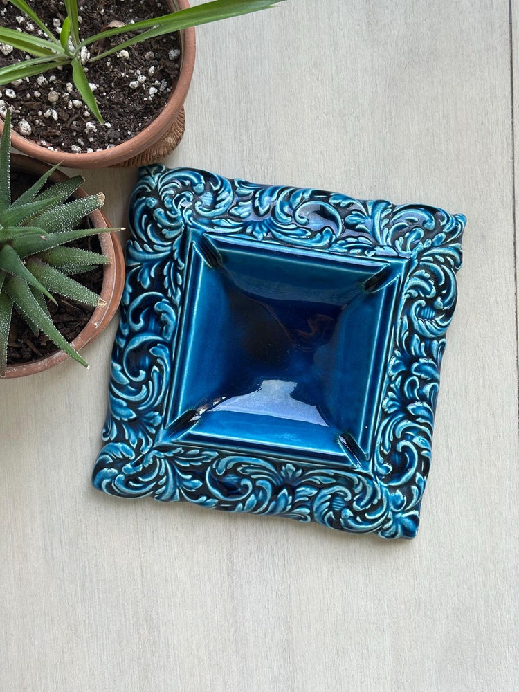 Blue Pottery Ashtrays