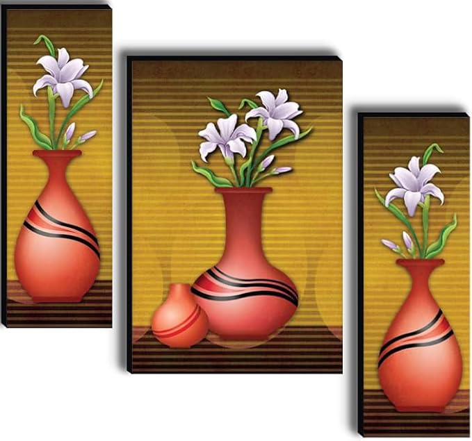 uhi Handicraft Set Of 3 Scenery 3d Framed Wall Paintings for Living Room Big Size, Bedroom, Home Decoration, Decor, Office (45X30 CM)63