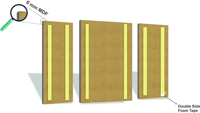 uhi Handicraft Set Of 3 Scenery 3d Framed Wall Paintings for Living Room Big Size, Bedroom, Home Decoration, Decor, Office (45X30 CM)63