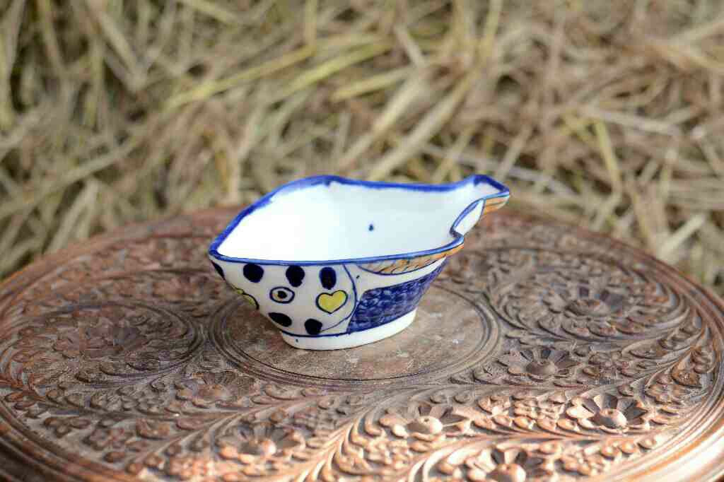 Blue Pottery Fish Design Raita Bowl