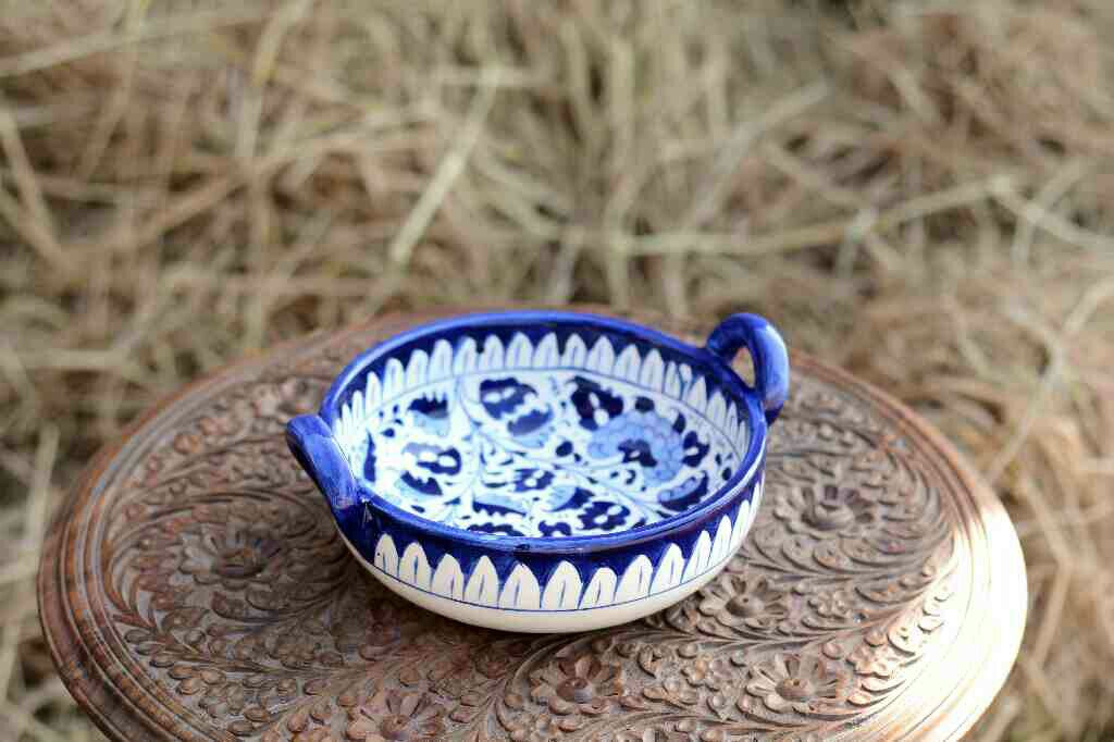 Blue Pottery Karahi