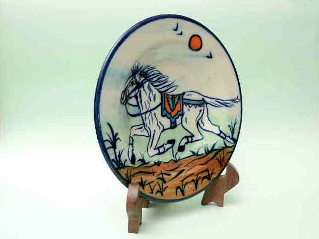 Blue Pottery Decorative Art Plate