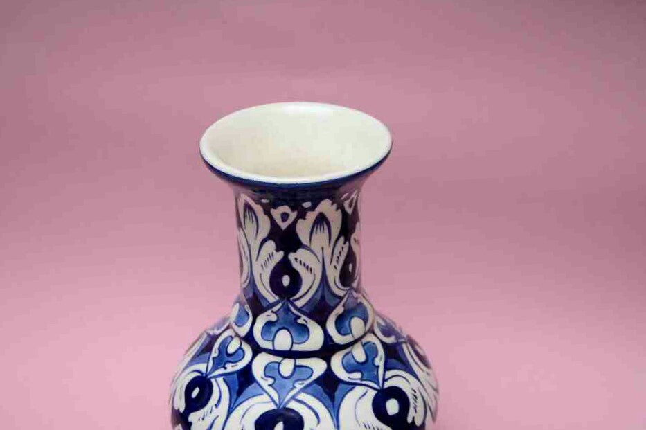 Blue Pottery Medium Flower Vase