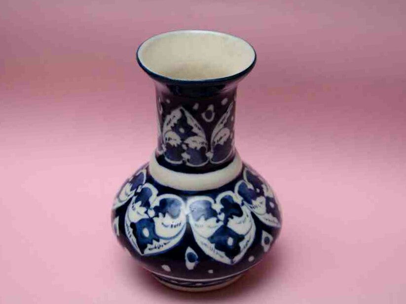 Blue Pottery Medium Flower Vase