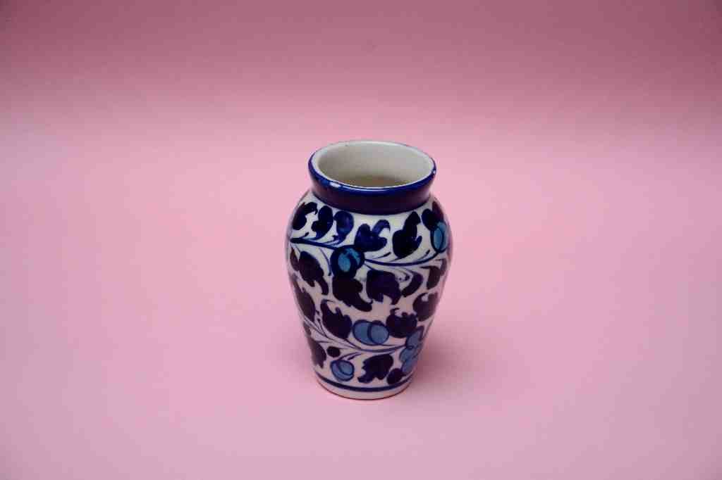 Blue Pottery Small Flower Vase