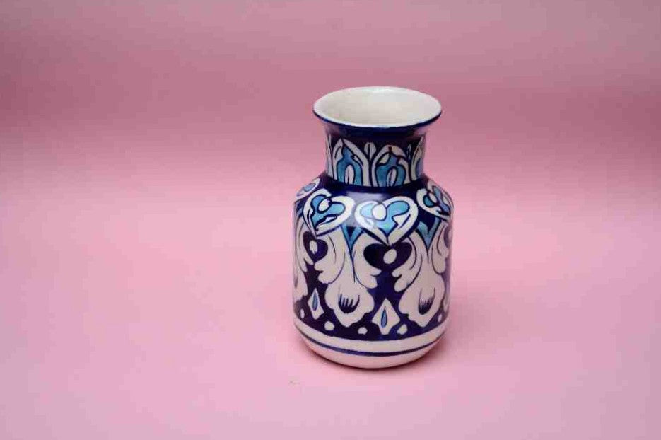 Blue Pottery Small Flower Vase
