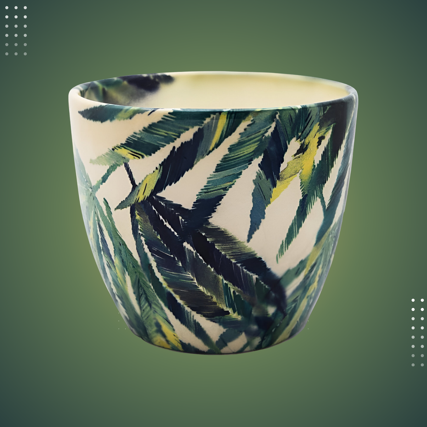 Monza Botanical Fern Indoor Planter Plant Pot Flower Pot, Planter for Indoor Plants (Botanical Fern, 6")