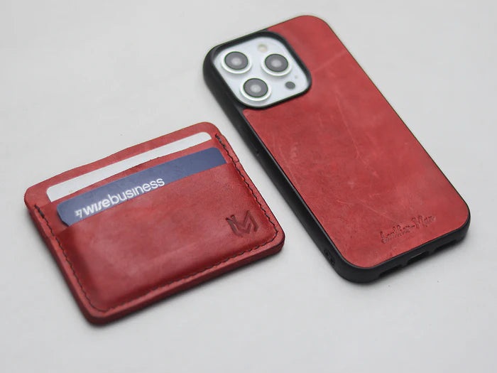 PRISMATIC RED LEATHER CLASSIC PHONE CASE