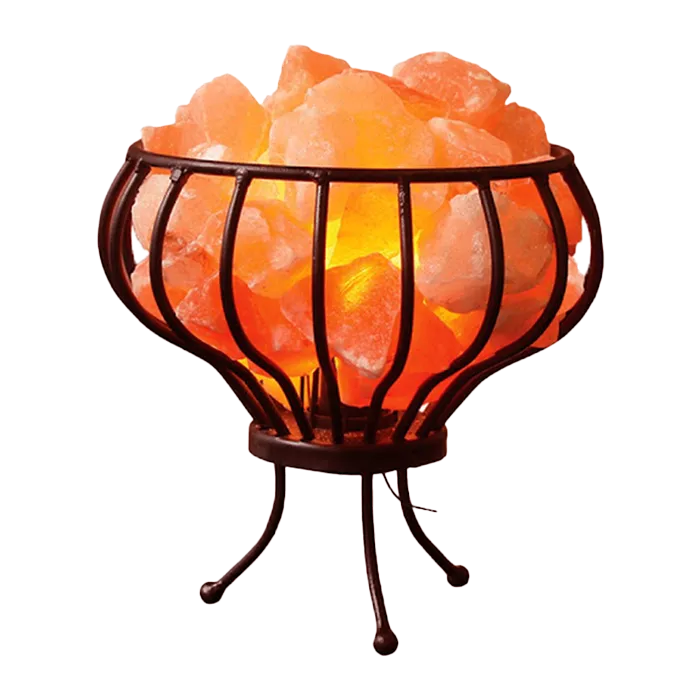 Iron Basket Salt Lamp Melon