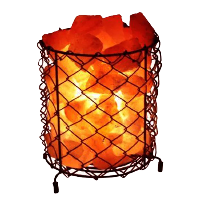 Iron Basket Salt Lamp Round