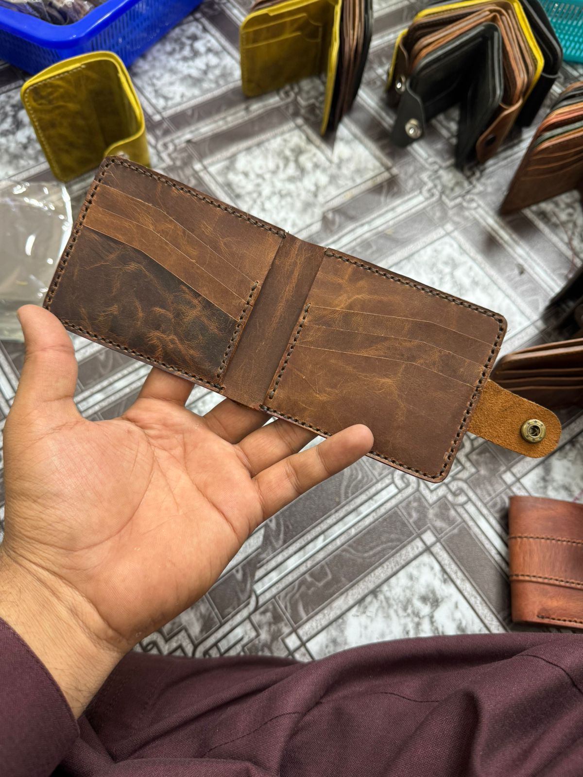 Leather Wallet - BROWN