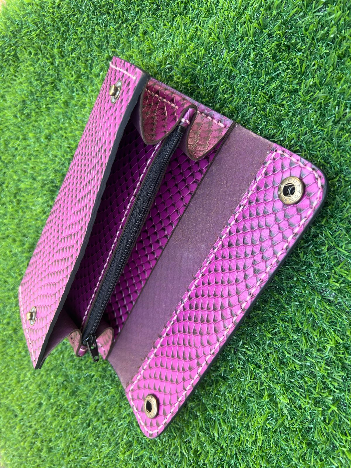 Leather Wallet - PURPLE
