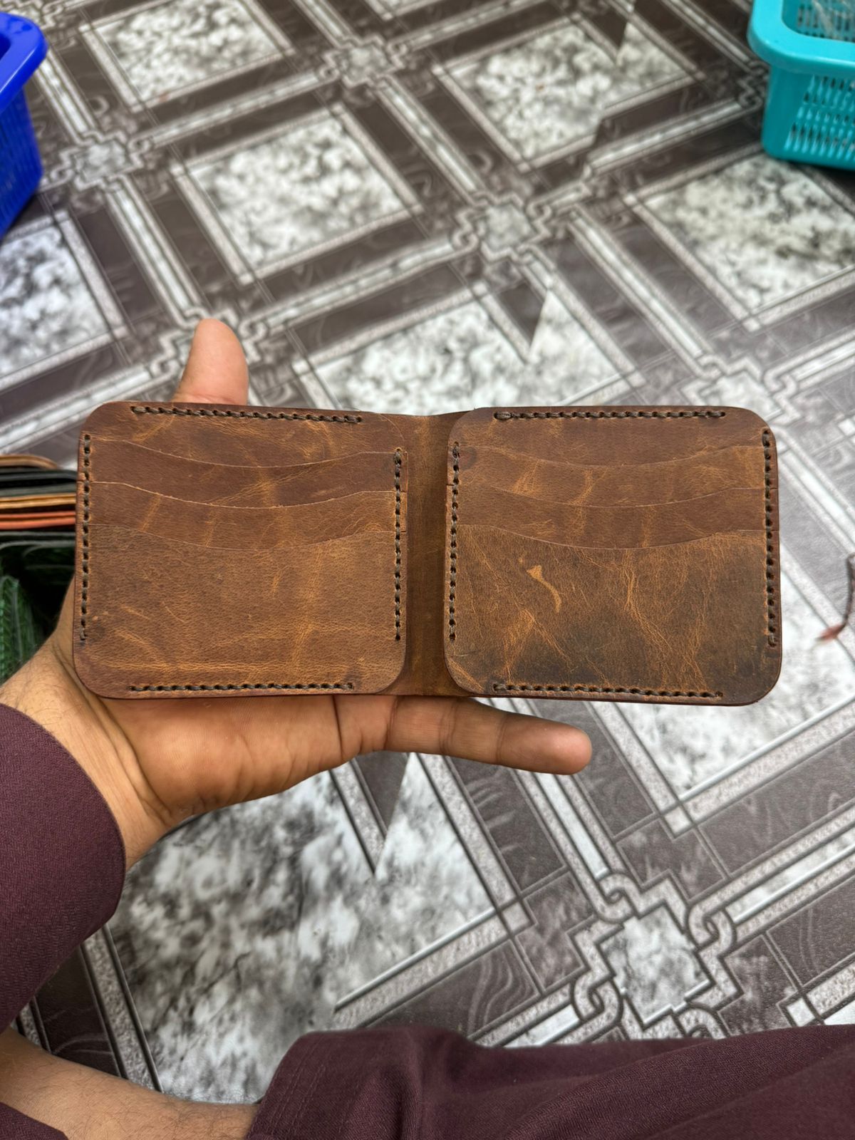 Leather Wallet - BROWN