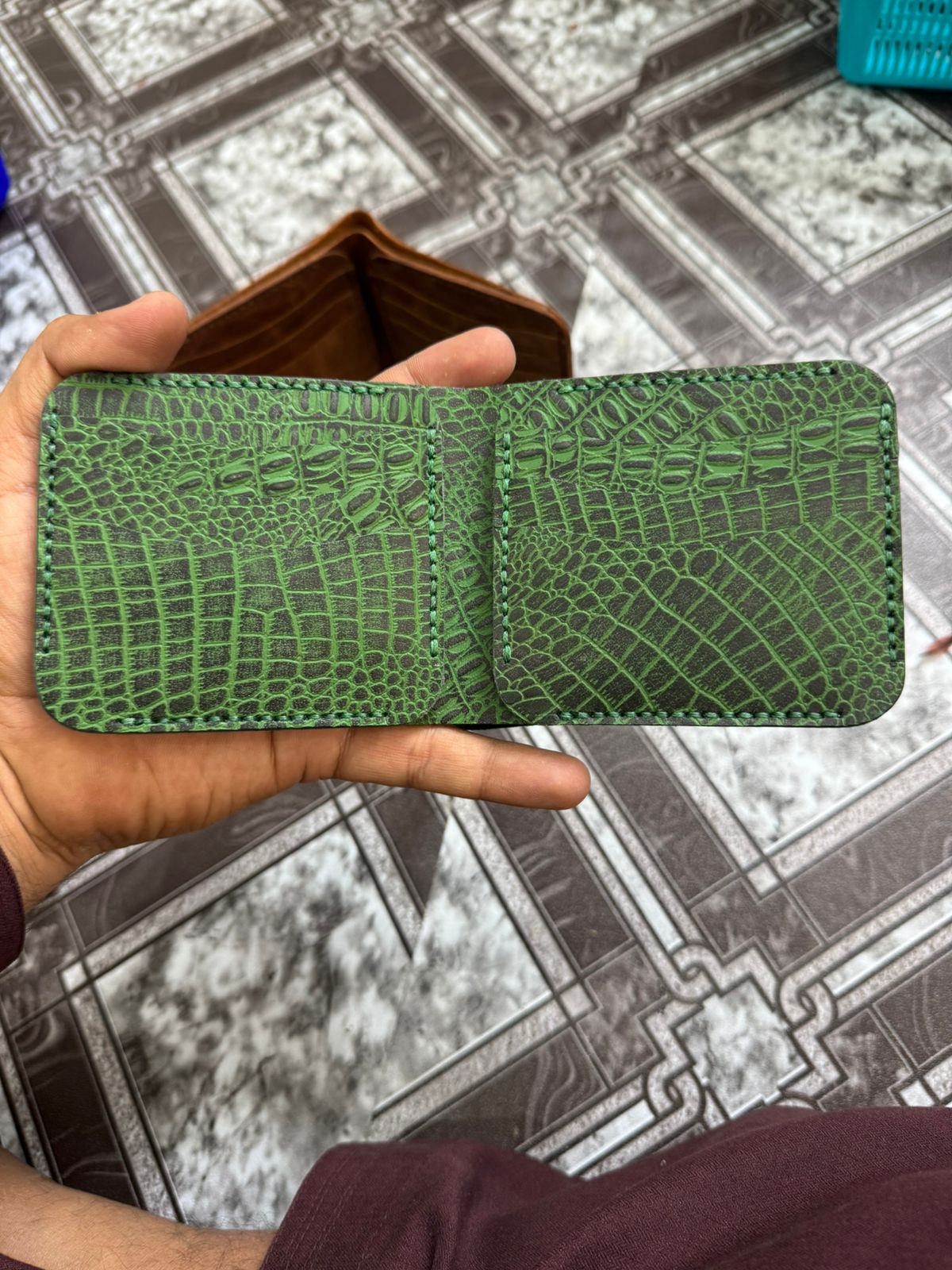 Leather Wallet - GREEN