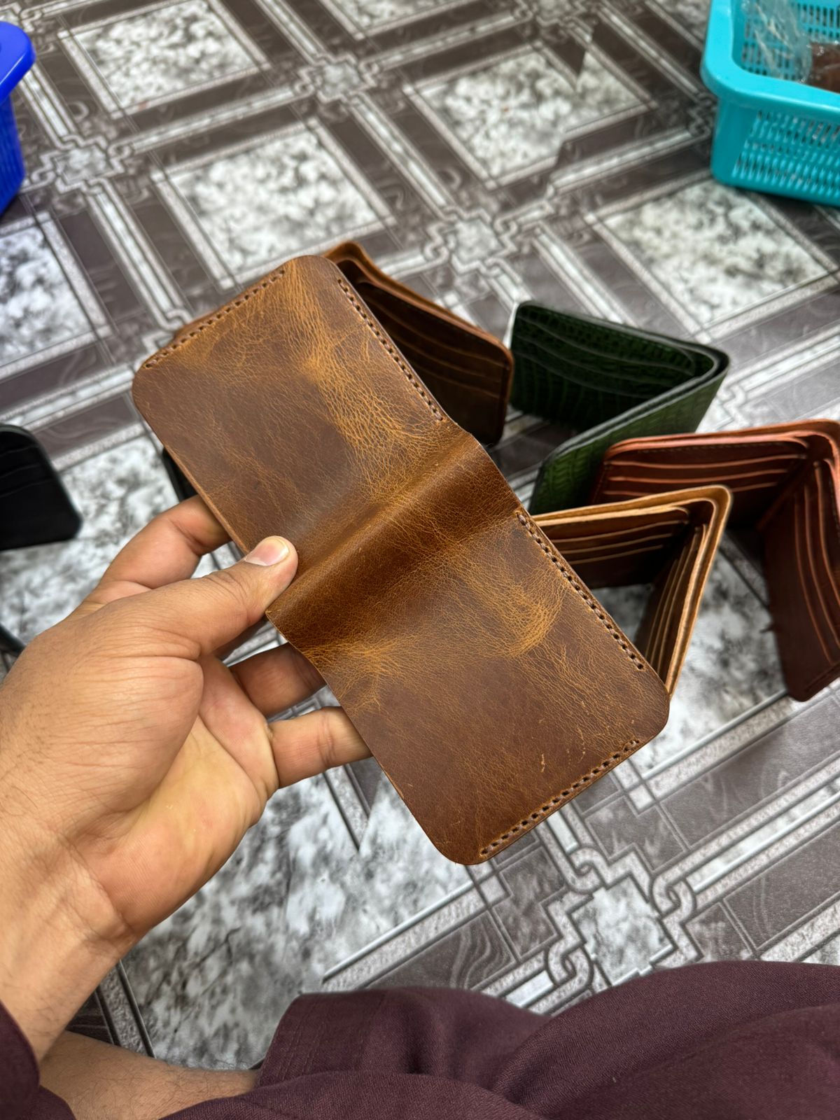 Leather Wallet - BROWN