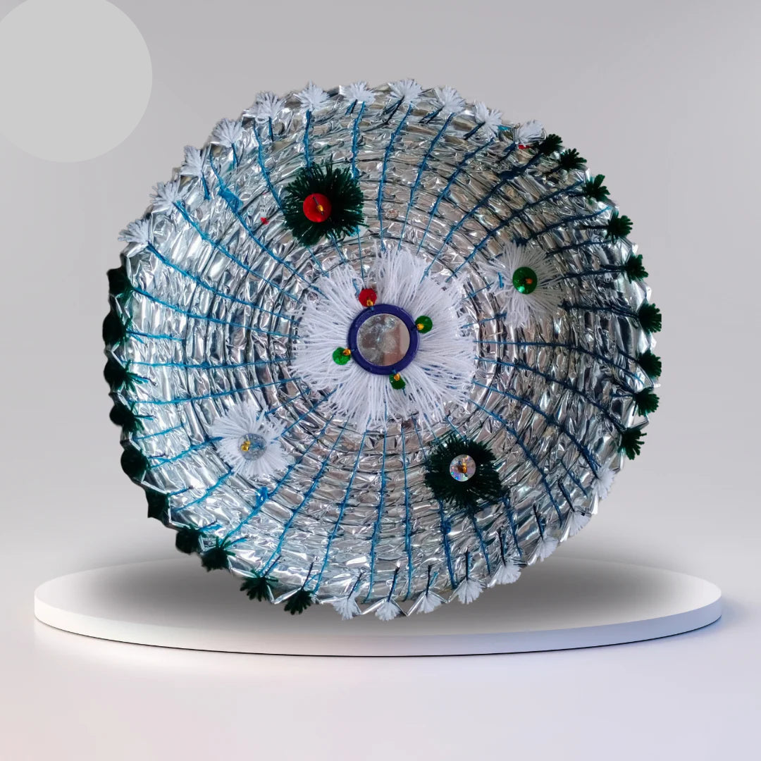 Handcrafted Decorative Plate with Mirror Work Made in Pakistan (Sindh)