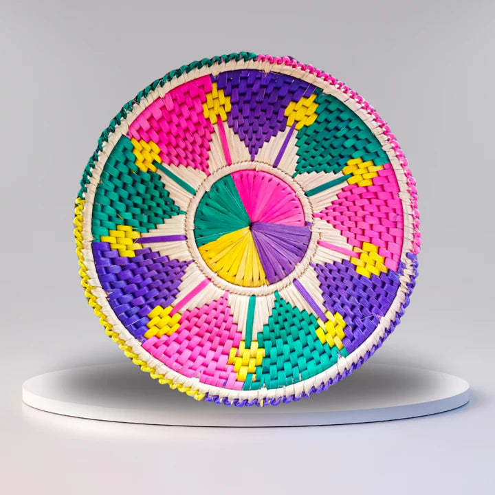 Multicolor Traditional Roti Basket (Chabbidabkis) Set of 2 Made in Pakistan (Sindh)