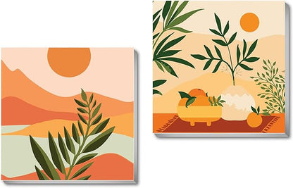 2 Pack Framed Paint by Number for Kids Ages 8-12,Boho Acrylic Paint by Number Kits on Canvas,Perfect for Adults Beginners and Home Wall Decor (8x8inch)