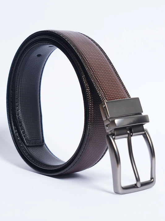 Black & Brown Reversible Leather Belt (BELT-828)
