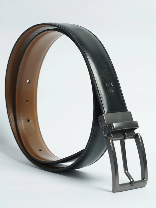 Light Brown & Black Reversible Leather Belt (BELT-834)