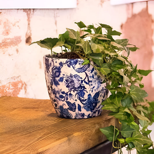 Monza 6" Vintage Planter - Blue | Velmora Ventures