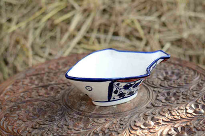 Blue Pottery Fish Design Raita Bowl