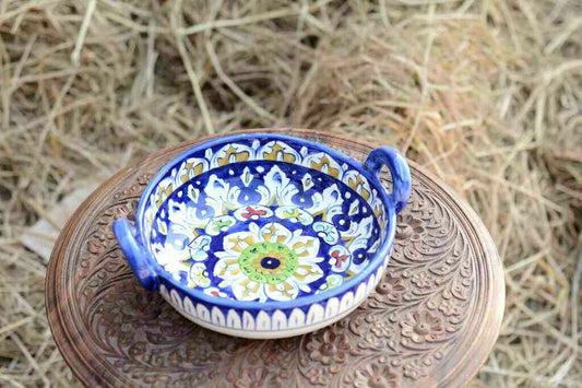 Blue Pottery Karahi