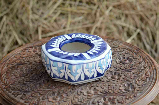 Blue Pottery Octa Shaped Ashtray