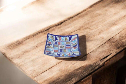 Blue Pottery Rice Dish