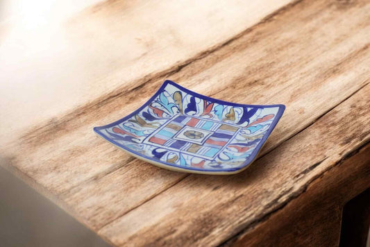 Blue Pottery Rice Dish
