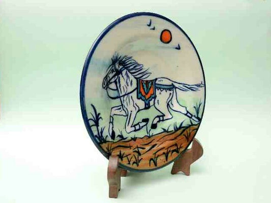 Blue Pottery Decorative Art Plate