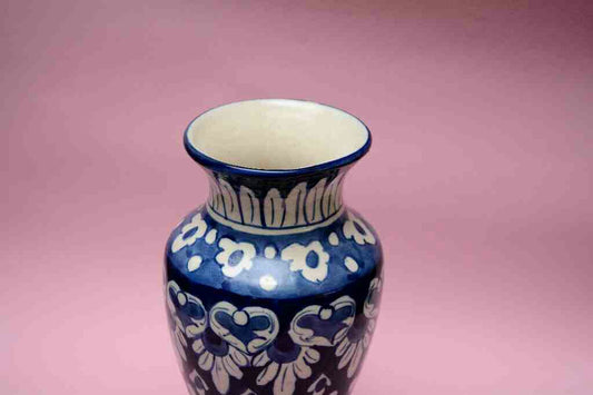 Blue Pottery Medium Flower Vase