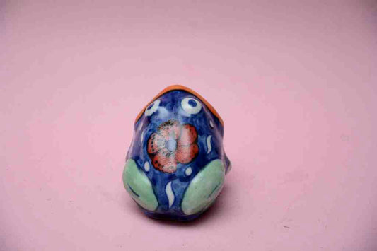 Blue Pottery Miniature Frog
