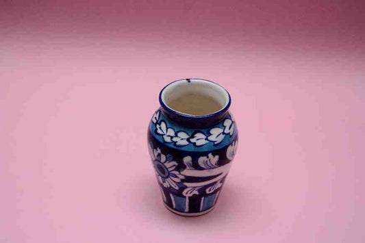 Blue Pottery Small Flower Vase