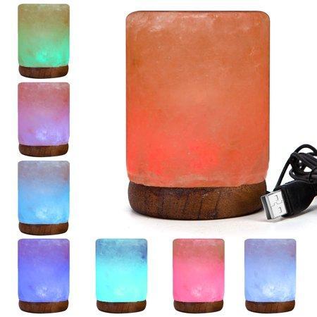 Himalayan Pink Salt Cylinder USB Lamp