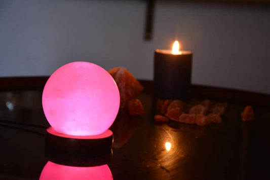 Round Himalayan Salt Lamp – Radiant Glow Sphere