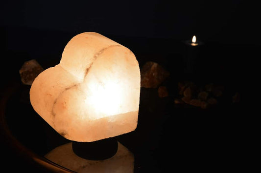 White Heart Himalayan Salt Lamp – Radiant Glow Sphere