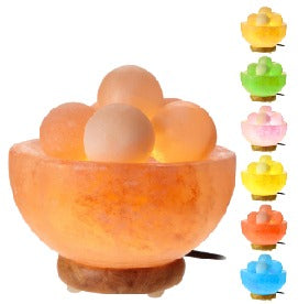 Himalayan Pink Salt Fire Bowl Balls USB Lamp
