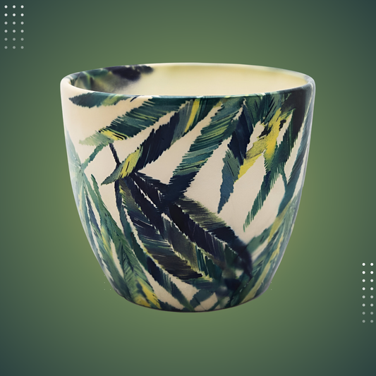 Monza Botanical Fern Indoor Planter Plant Pot Flower Pot, Planter for Indoor Plants (Botanical Fern, 6")