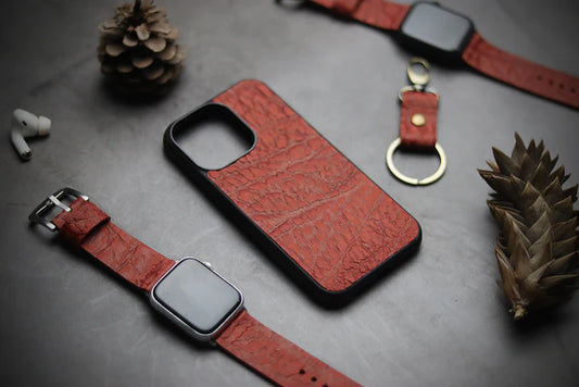 RED TEXTURED SIMPLE PHONE CASE
