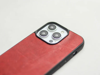 PRISMATIC RED LEATHER CLASSIC PHONE CASE
