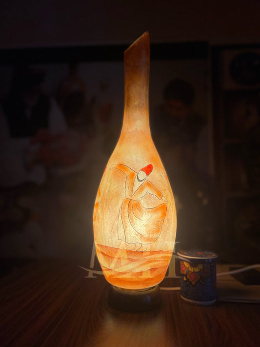 Camel Skin Surahi Lamp | Handmade Craft | Velmora Ventures