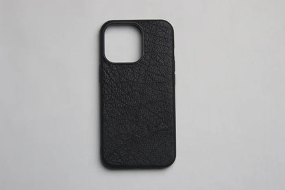 ITALIAN CHEVRE BLACK SIMPLE PHONE CASE