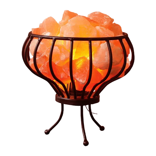 Iron Basket Salt Lamp Melon