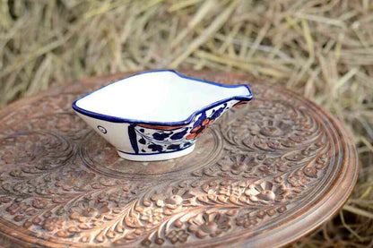 Blue Pottery Fish Design Raita Bowl