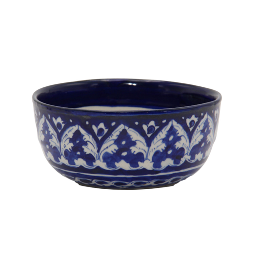 Handcrafted Blue Pottery Soup Bowl – 7x4 Inch | Elegant Ceramic Serveware