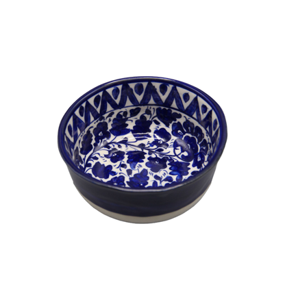 Handcrafted Blue Pottery Soup Bowl – 7x4 Inch | Elegant Ceramic Serveware