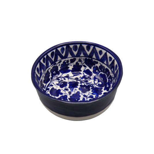 Handcrafted Blue Pottery Soup Bowl – 7x4 Inch | Elegant Ceramic Serveware