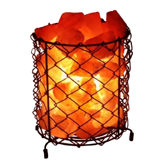 Iron Basket Salt Lamp Round